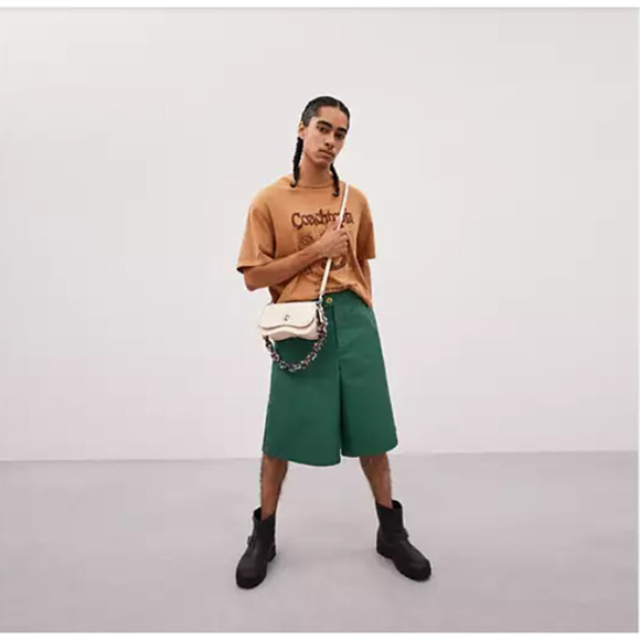 Coach Wavy Dinky Bag Shoulder Crossbody Coachtopia Leather CK113 Cloud Chalk NWT - Picture 6 of 10